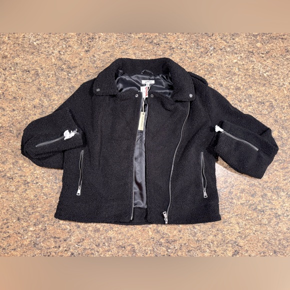 NWT Max Studio Women’s Size XL Sherpa Zip-up Jacket - Picture 6 of 6